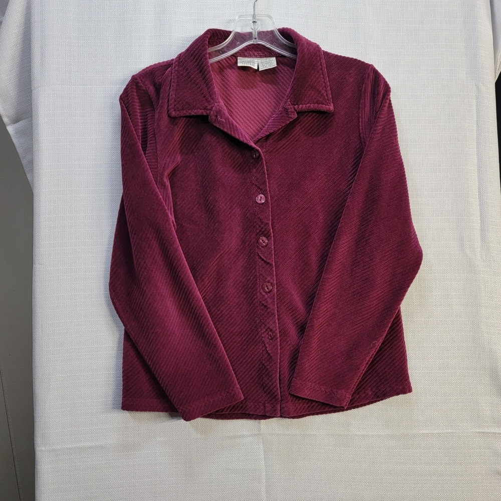 Vintage Jason Maxwell Burgundy Corduroy Button-Down Shirt
